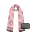 Pack Billetera Trifold + Pañuelo Oni pink gris oscuro
