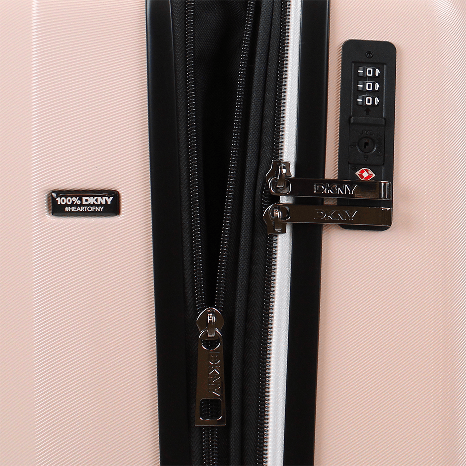 Maleta de cabina DKNY Luxe nude rosado