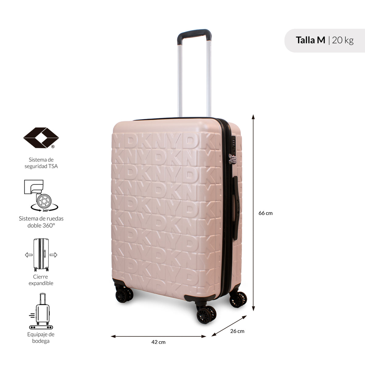 Set Maletas S+M+L Meghan Rosado + Almohada de viaje DKNY