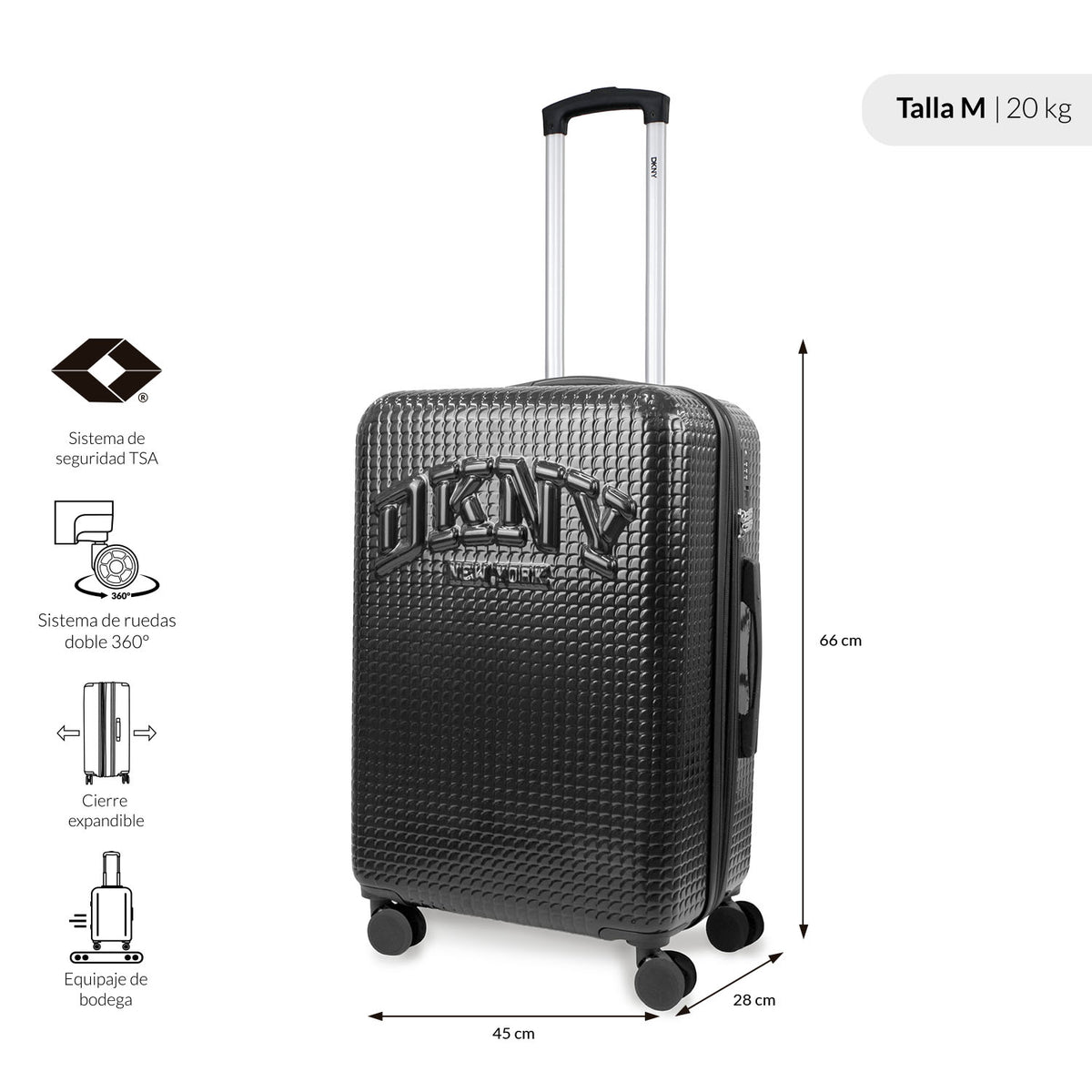 Set 3 Maletas DKNY Hot Town + Almohada Memory Foam