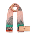 Pack Billetera Nápoles + Pañuelo Alcala coral rosa