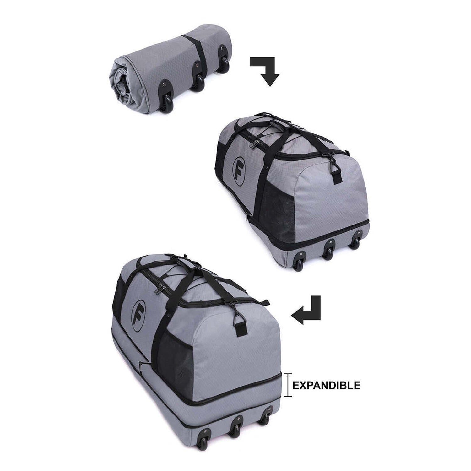 Pack 2 bolsos Goliat XL enrollable 130lts gris