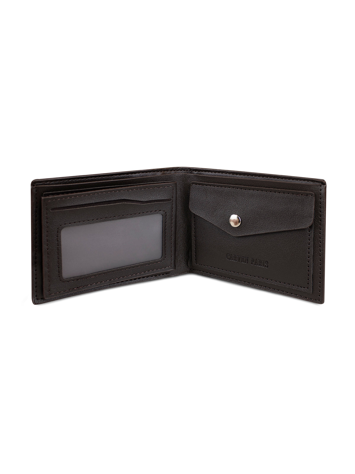 Billetera hombre Enzo café oscuro con monedero Carven Paris