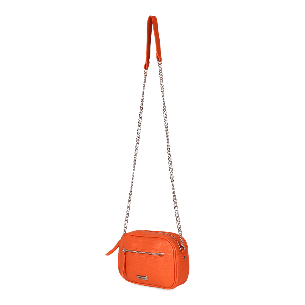 Pack Cartera calixta + billetera de mujer Bessie naranja