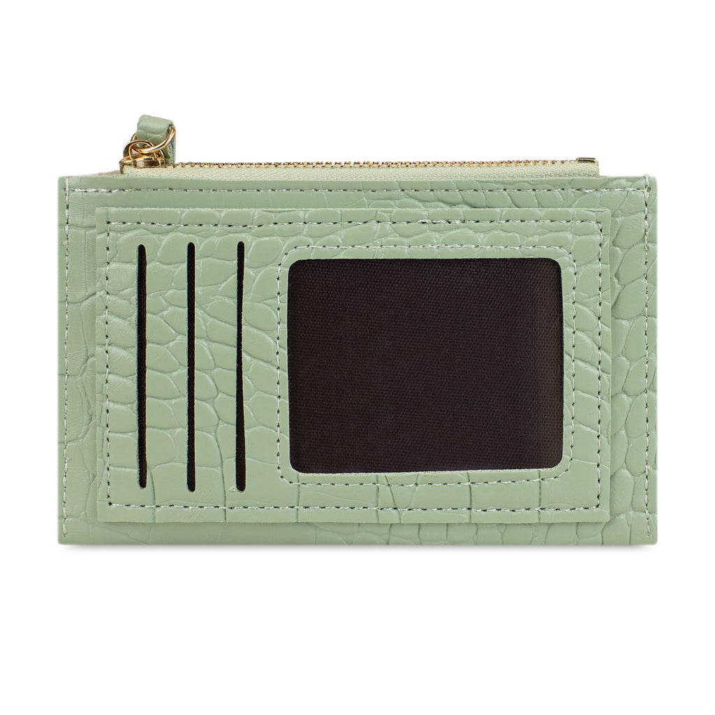 Billetera tarjetero mujer con monedero Zoe Carven verde