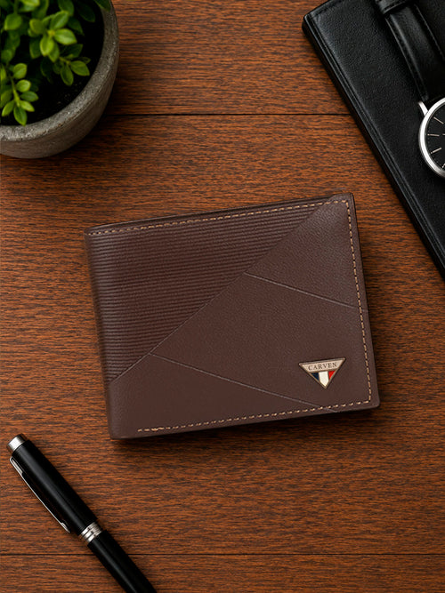Billetera hombre Enzo café con monedero Carven Paris