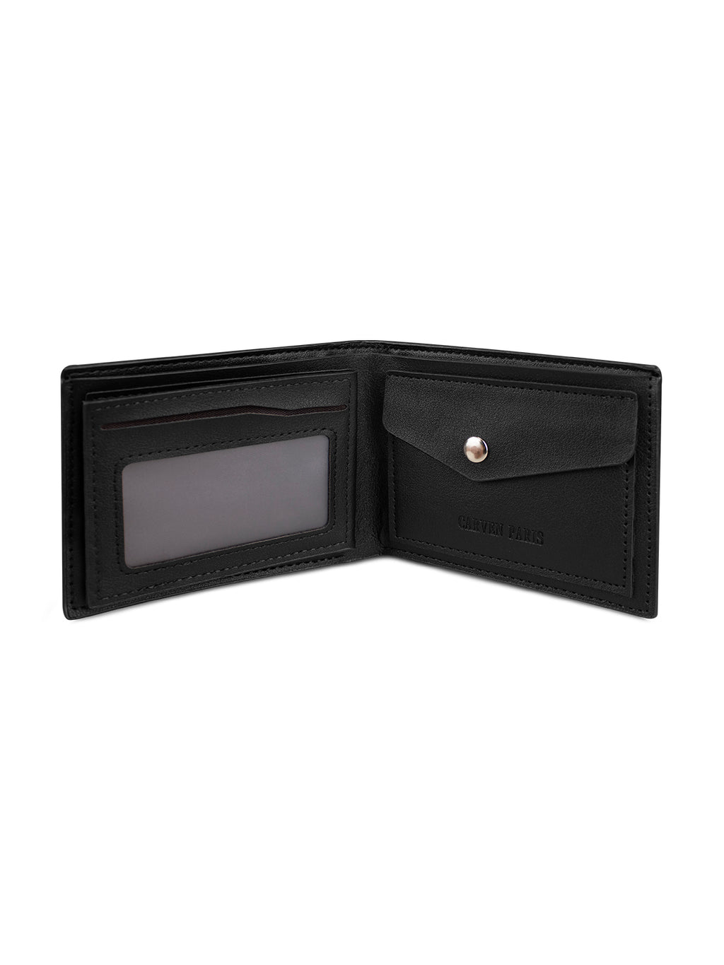 Billetera hombre Enzo negra con monedero Carven Paris