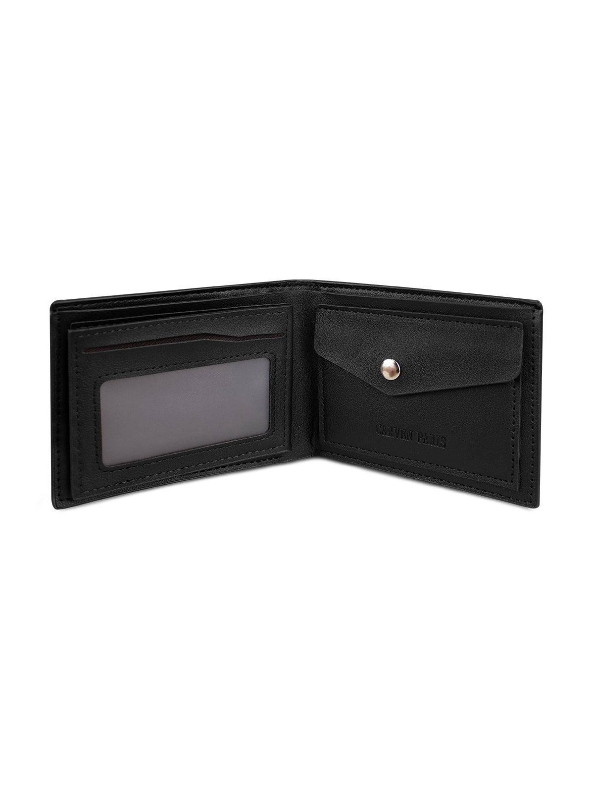 Billetera hombre Enzo negra con monedero Carven Paris