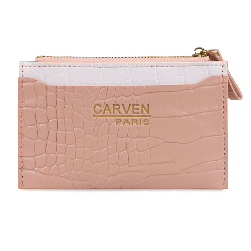 Billetera tarjetero mujer con monedero Zoe rosa Carven