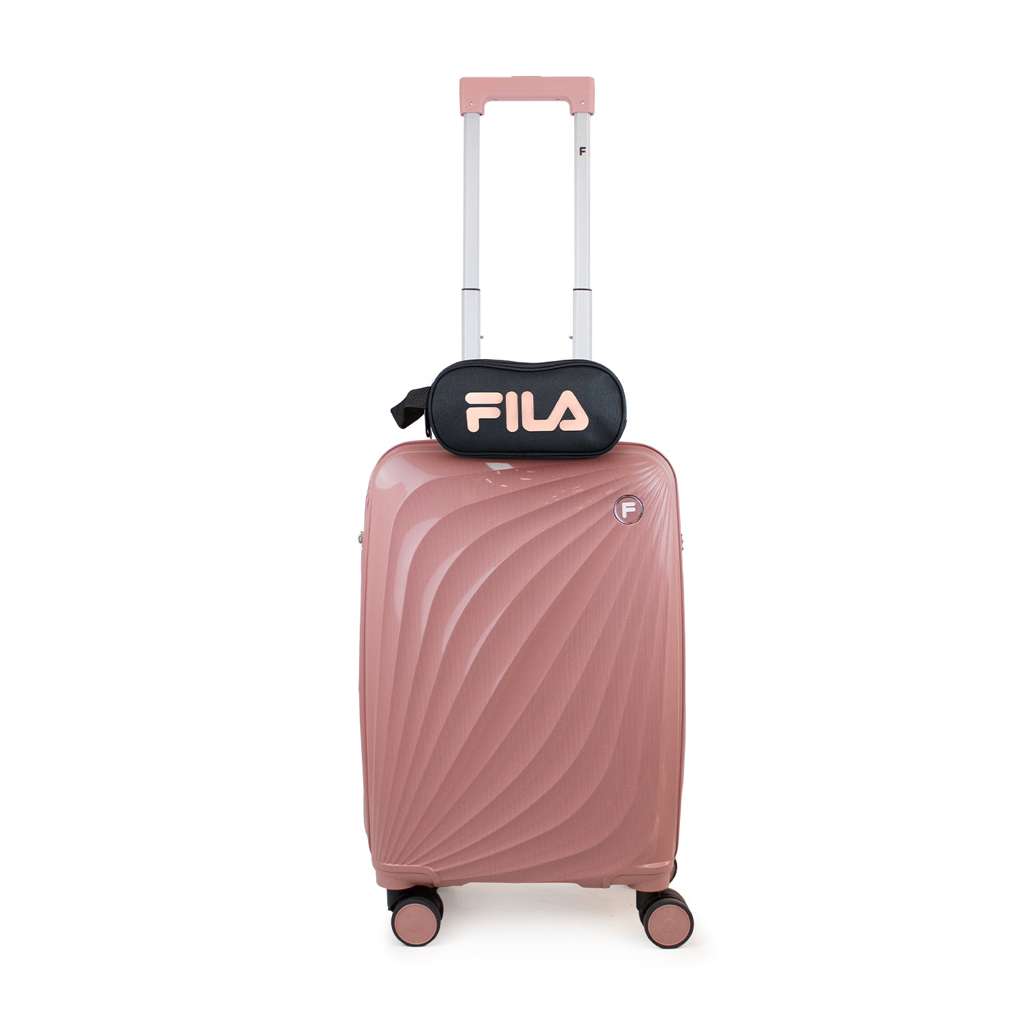 Pack Maleta de cabina Slay + Neceser Spark Fila rosado