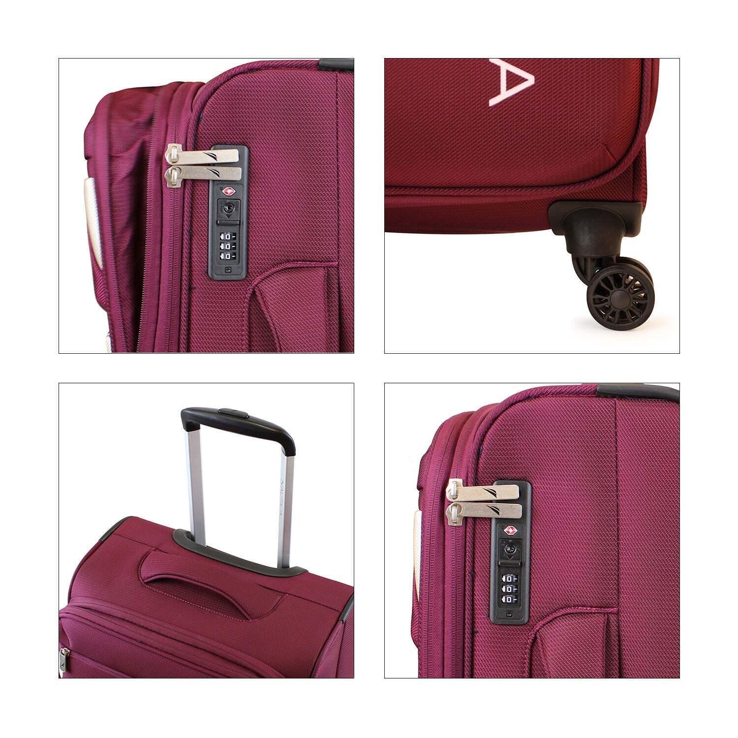 Pack 2 maletas M+L Marbella burdeo