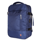 Mochila viaje Viral con usb azul