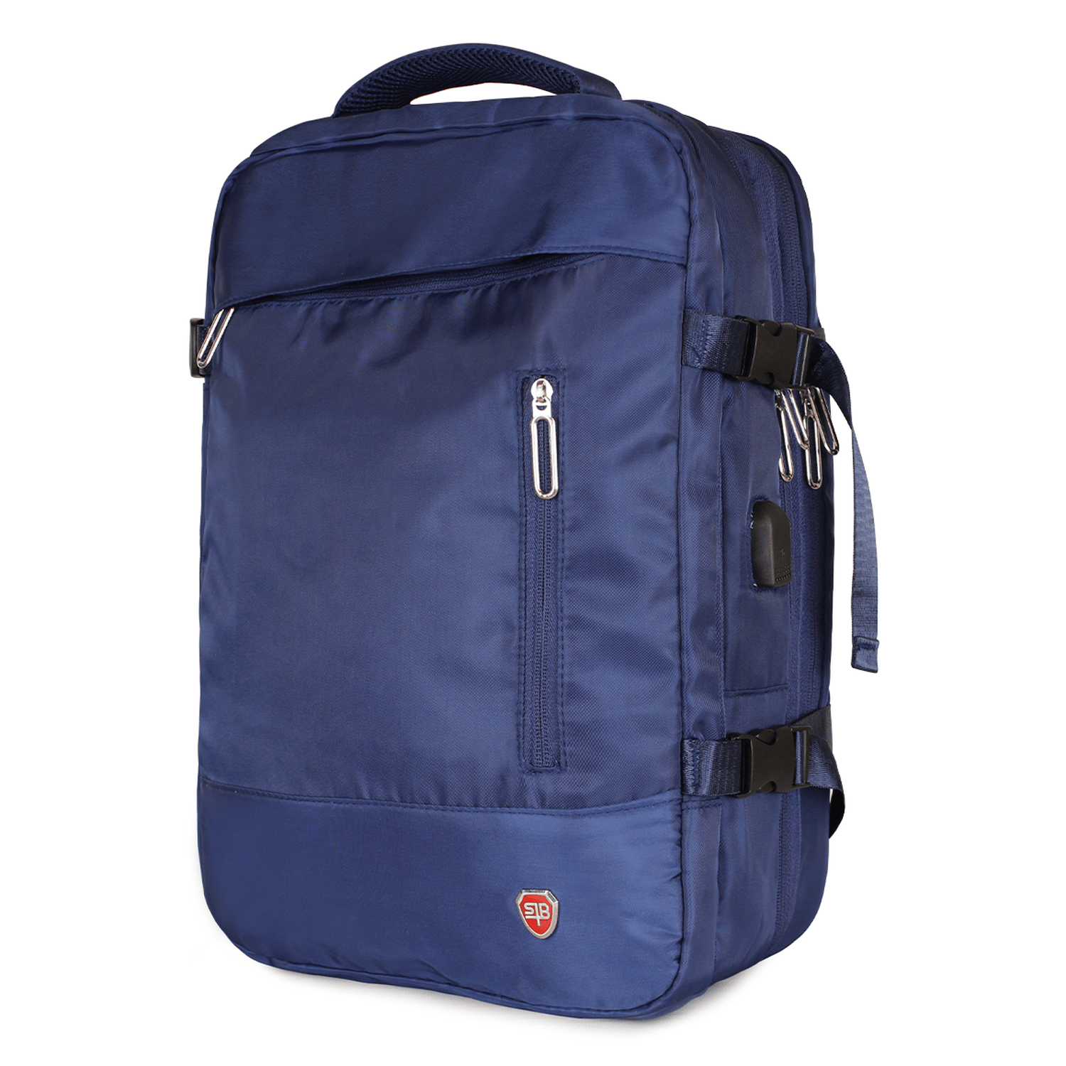 Mochila viaje Viral con usb azul