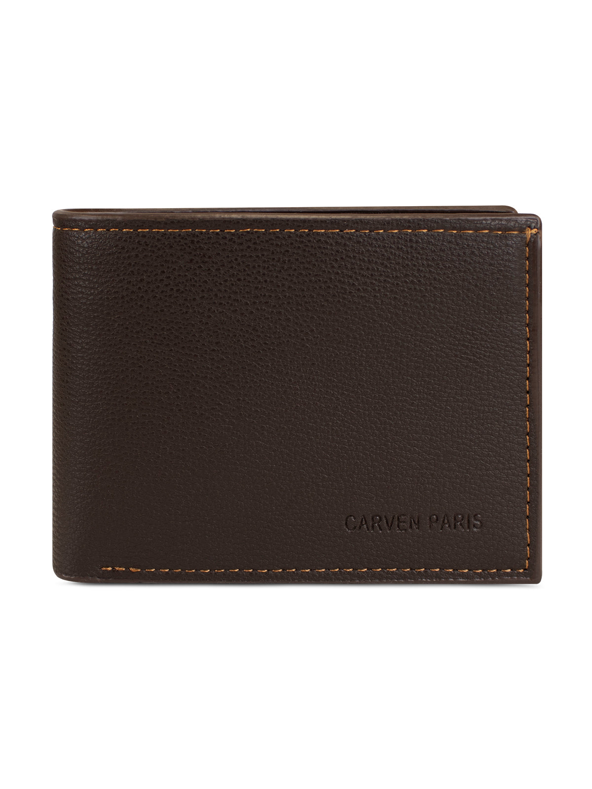 Billetera hombre Bruno café oscuro con monedero Carven Paris