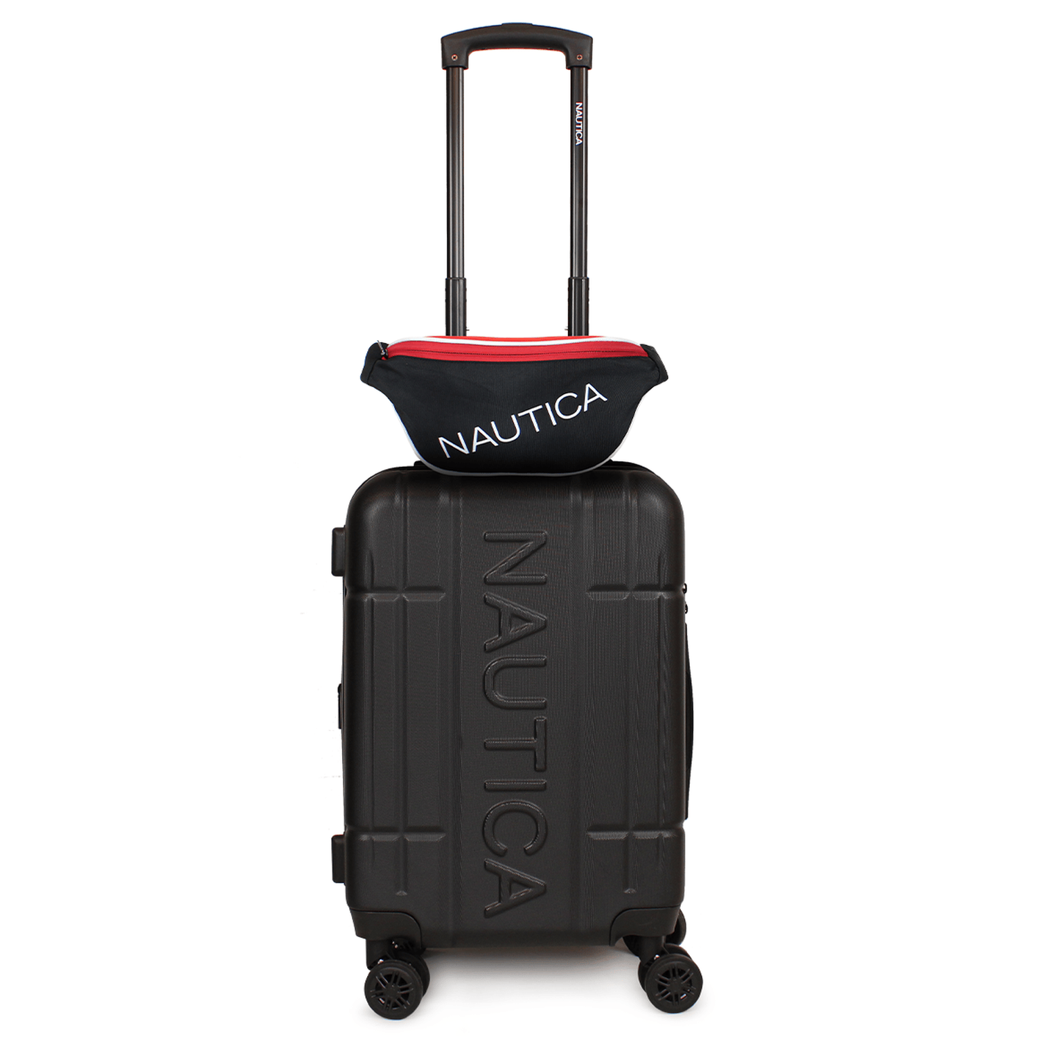 Pack Maleta cabina Amsterdam 10k negra + Banano Kappa Nautica negro