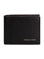 Billetera hombre Dante negra con monedero Carven Paris