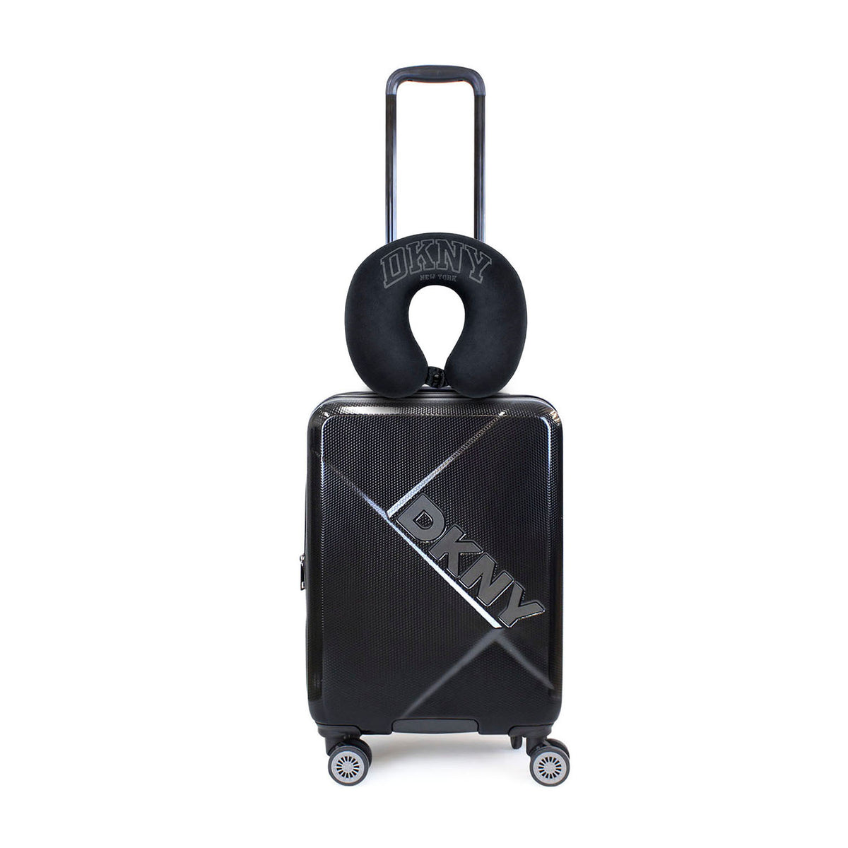 Pack Maleta Cabina 10kg DKNY Your Call negra + Almohada Memory Foam