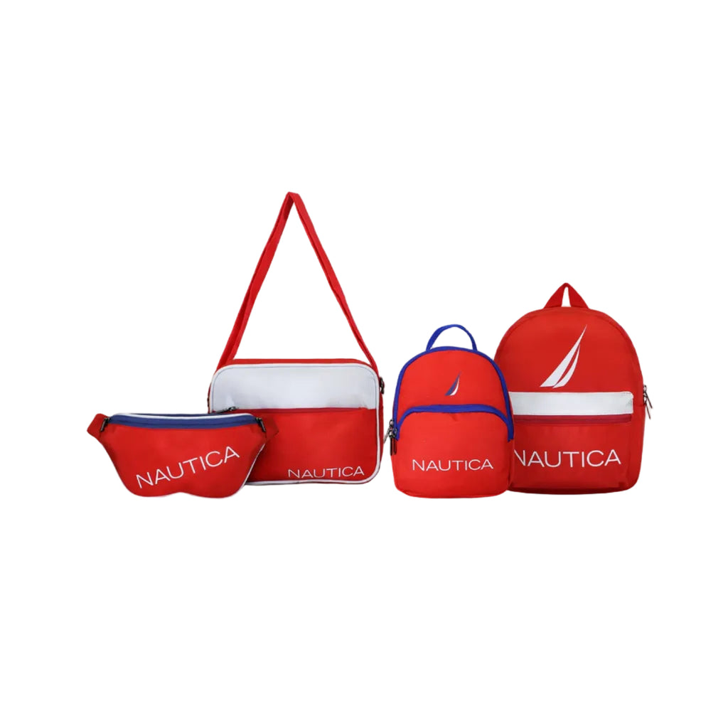 Pack mochila Parvus y Orión + banano Kappa + bolso Perseo rojo