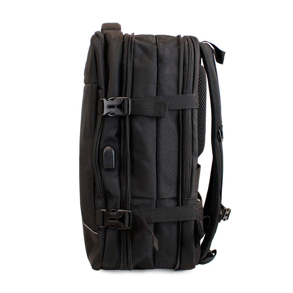 Mochila ejecutiva viaje con portanotebook y USB negro