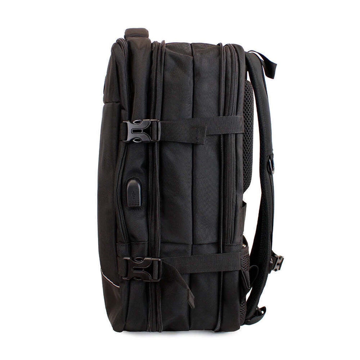 Mochila ejecutiva viaje con portanotebook y USB negro