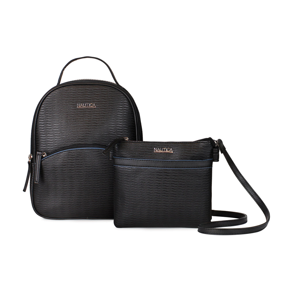 Pack Leeway Mochila + cartera cruzada negro