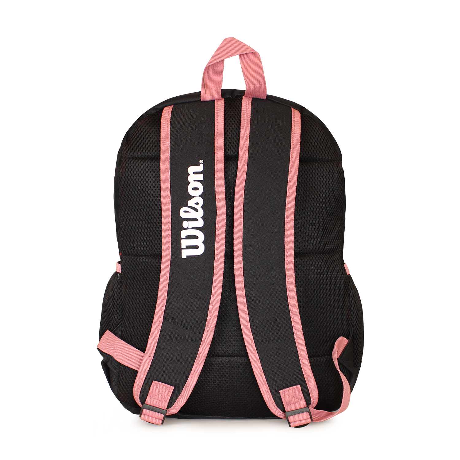 Pack mochila Atom negra + estuche Charlotte rosado
