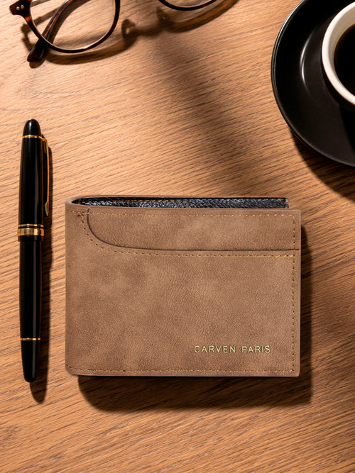 Billetera hombre Jack café con monedero Carven Paris