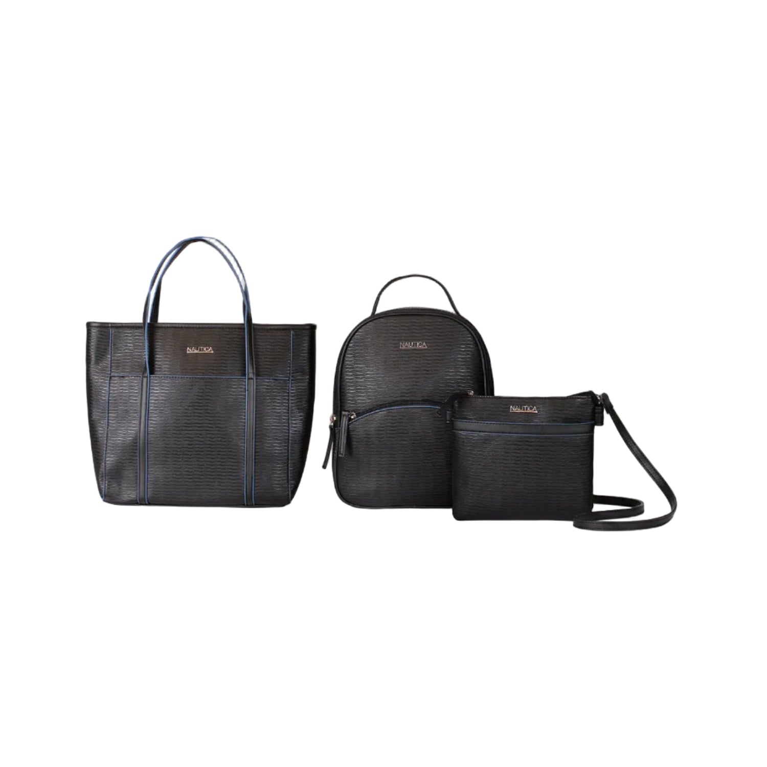 Pack Mochila Queen + bandolera Princess + Cartera Lady negro