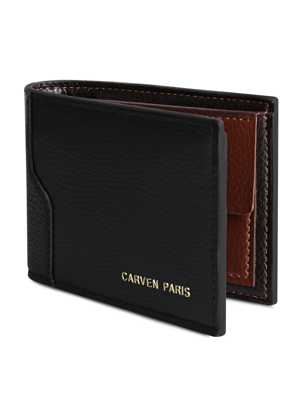 Billetera hombre Dante negra con monedero Carven Paris