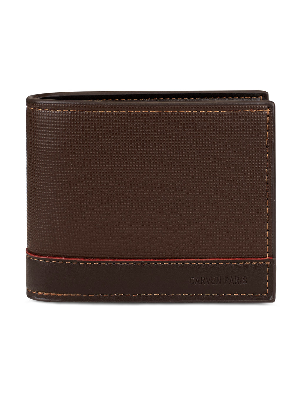 Billetera hombre Gino café oscuro con monedero  Carven Paris