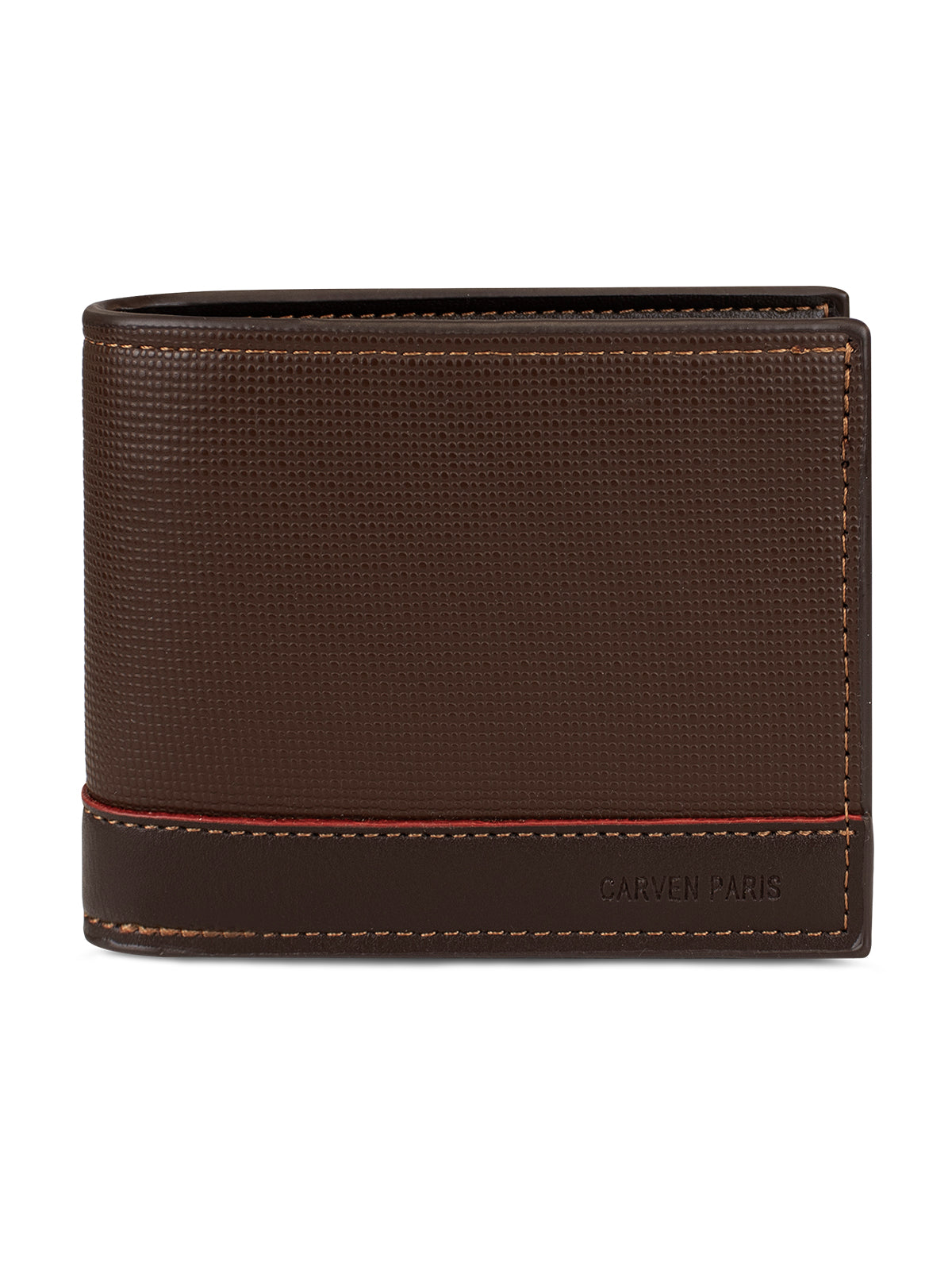 Billetera hombre Gino café oscuro con monedero  Carven Paris