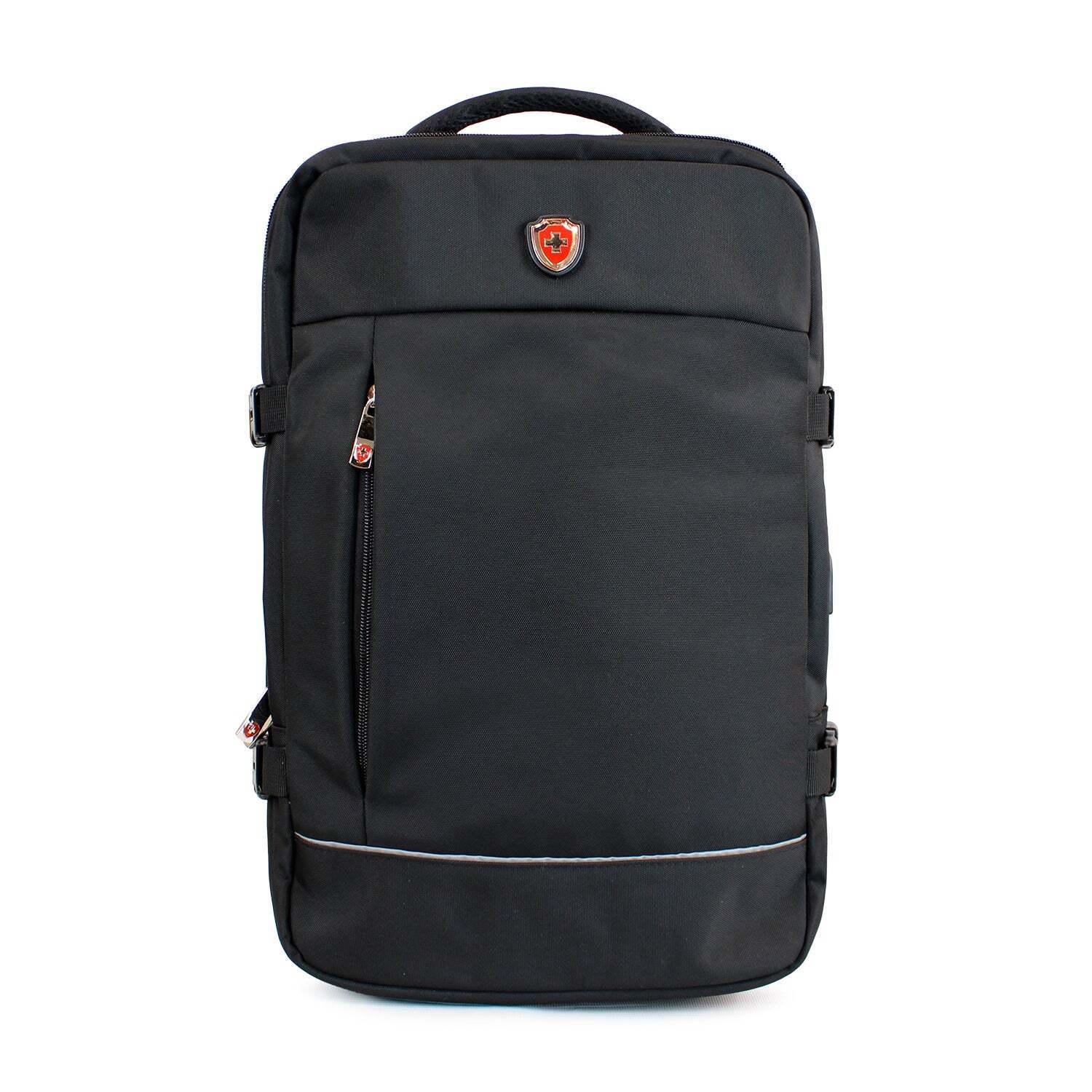 Mochila ejecutiva viaje con portanotebook y USB negro