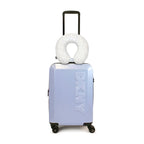 Pack Maleta Cabina 10kg DKNY Beveled celeste + Almohada de Viaje Memory Foam