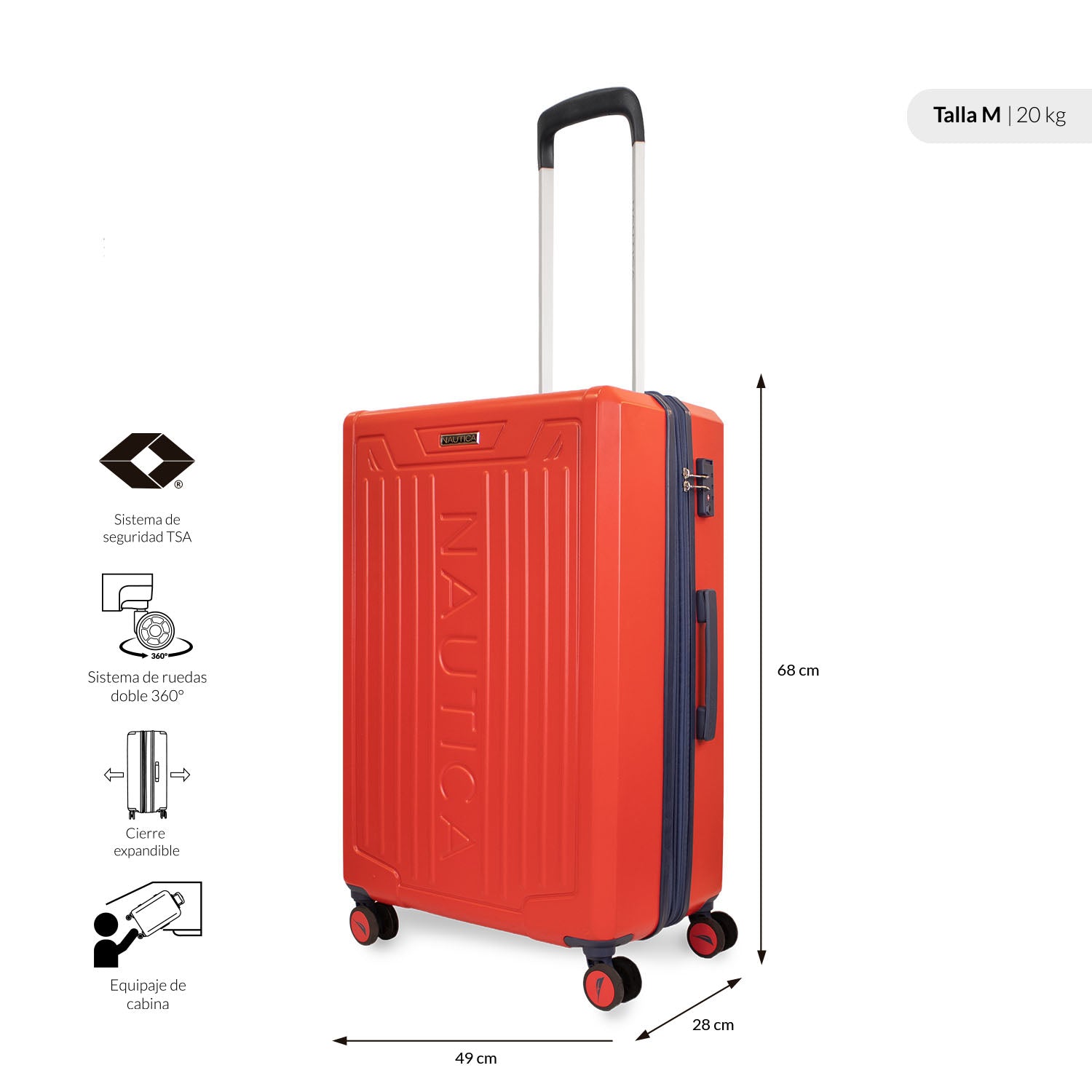 Pack 2 maletas S+M Copper naranja
