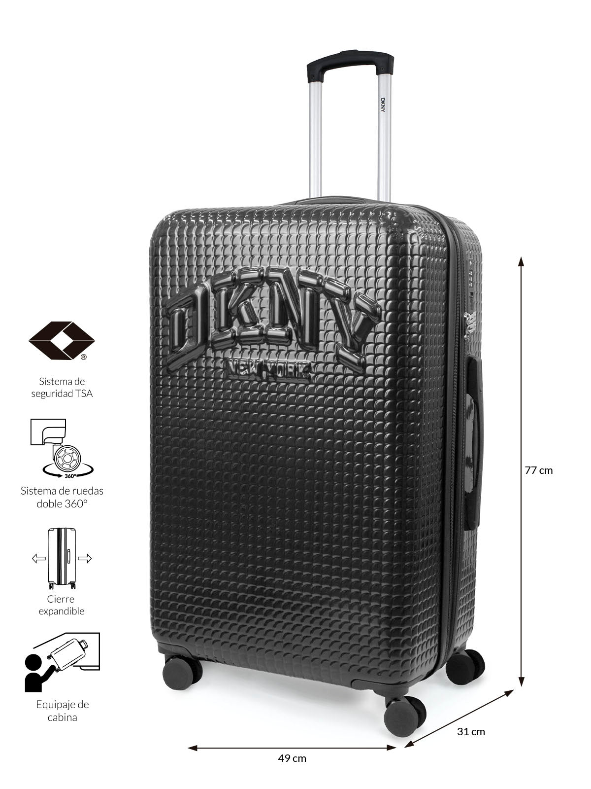 Pack 2 maletas M+L Hot Town negro