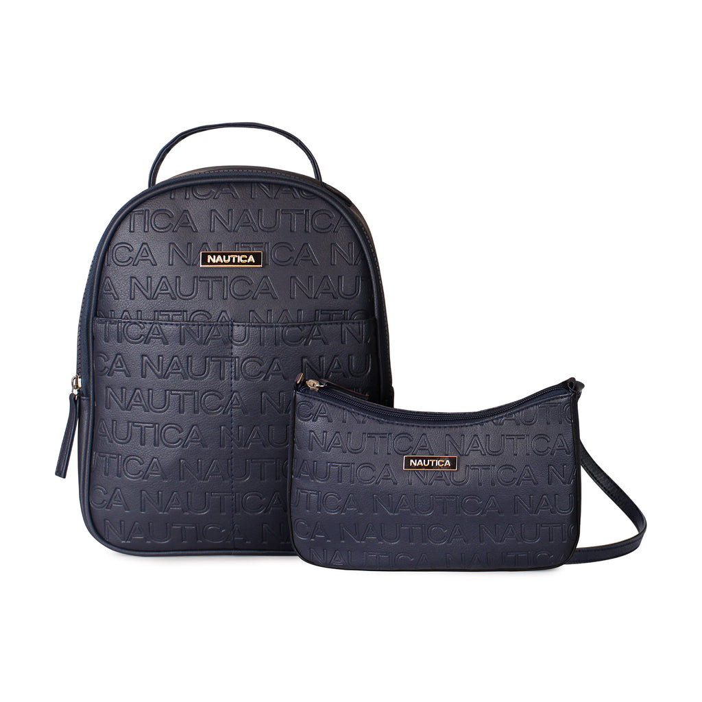 Pack Mochila Queen + Cartera Lady azul