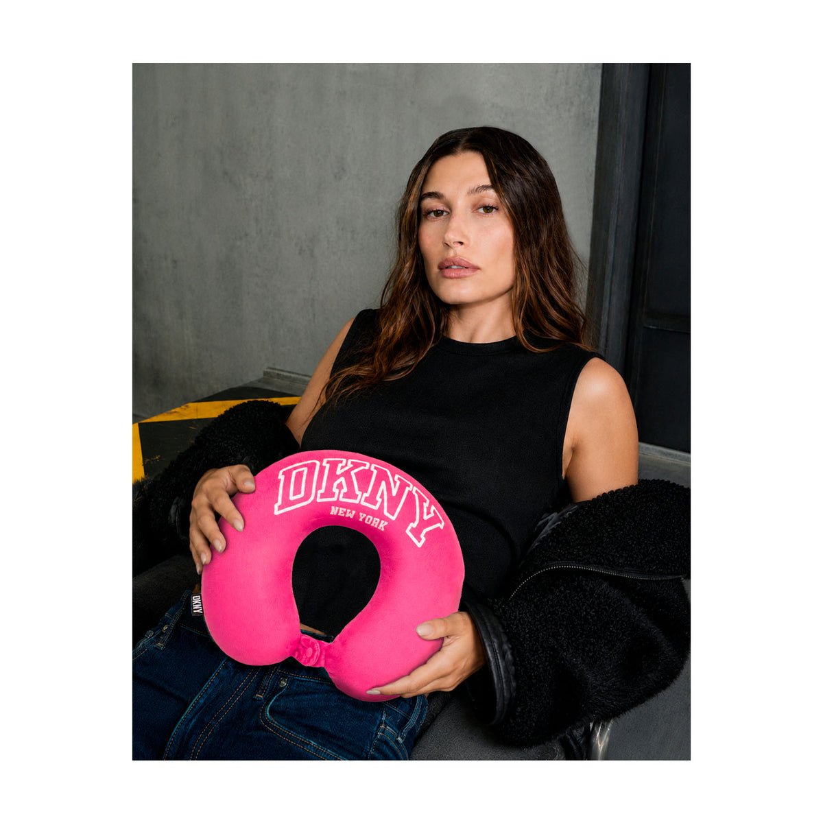 Almohada de Viaje Memory Foam VARSITY DONNA KARAN fucsia