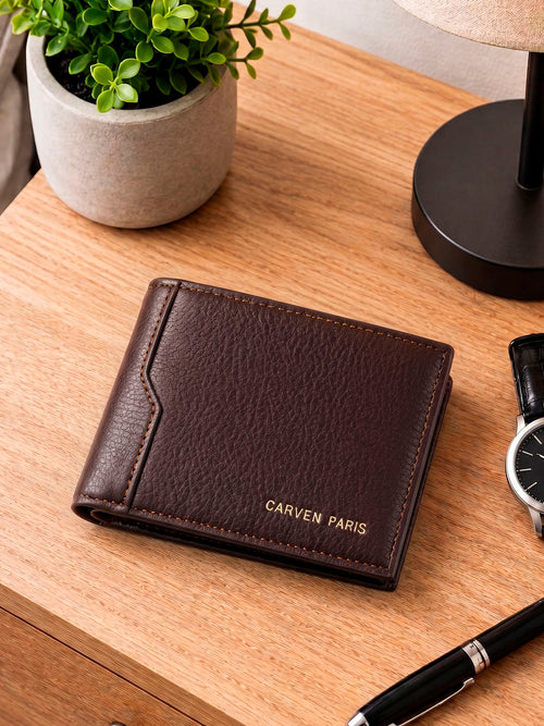 Billetera hombre Dante café con monedero Carven Paris