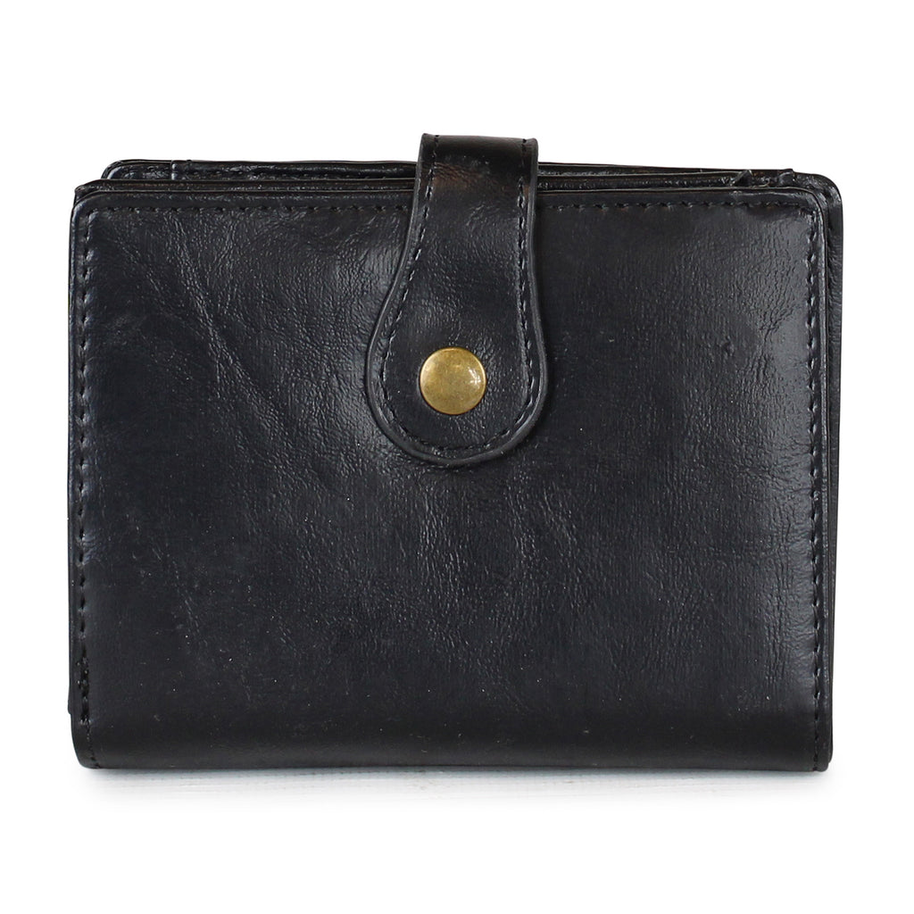 Billetera de mujer negra con tachas Kubayoff negro