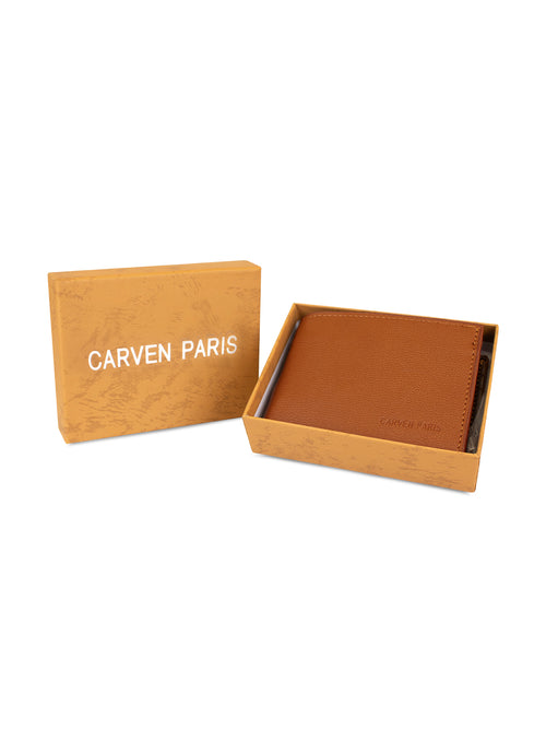 Billetera hombre Bruno café con monedero Carven Paris