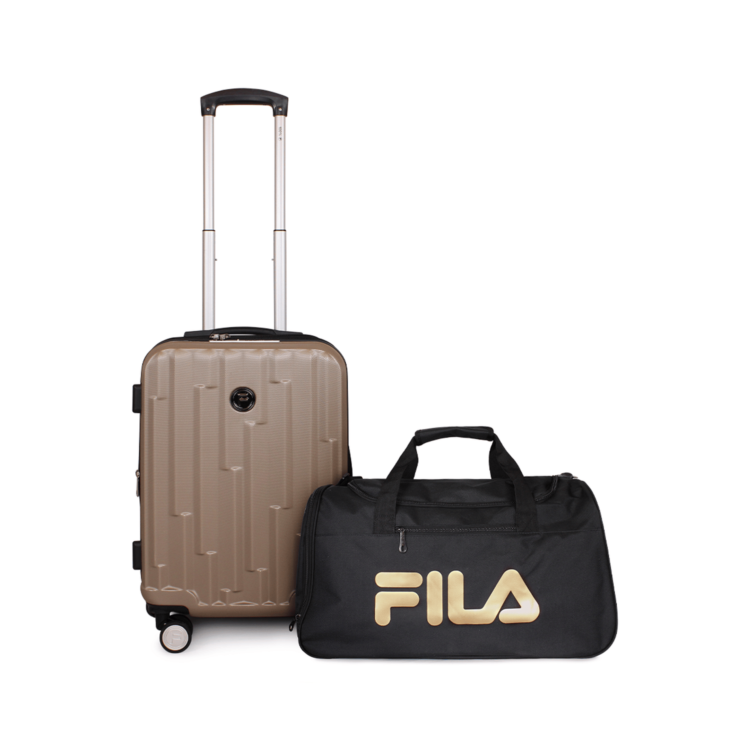 Pack Maleta cabina Flip 10kg + bolso Fila 42lts café