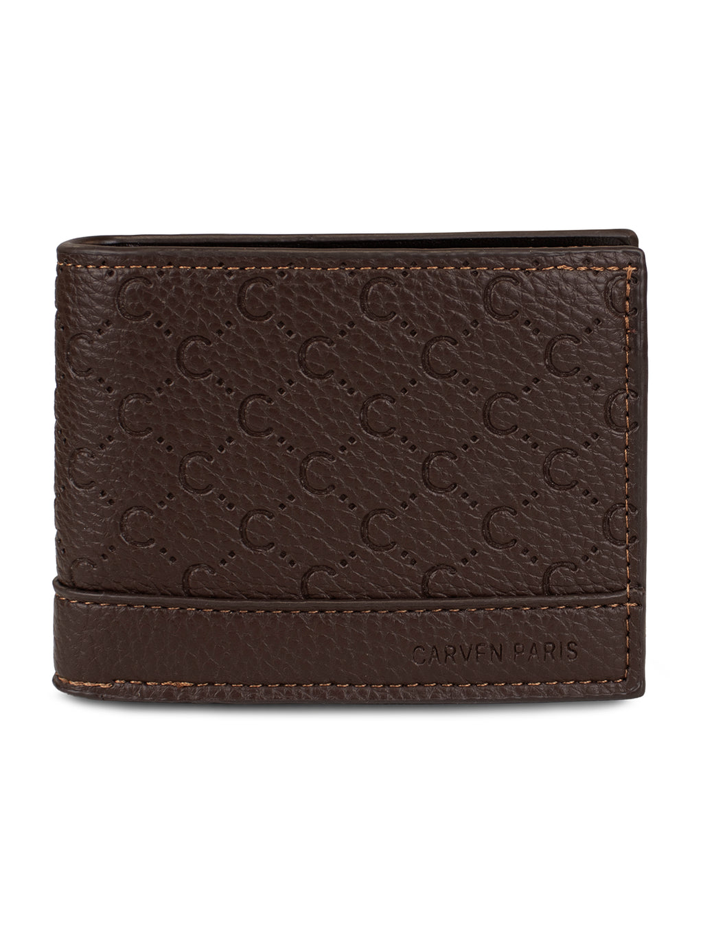 Billetera hombre Lucca café oscuro con monedero Carven Paris