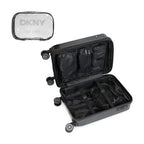 Set 3 Maletas DKNY Your Call negra + Almohada + 6 organizadores wh