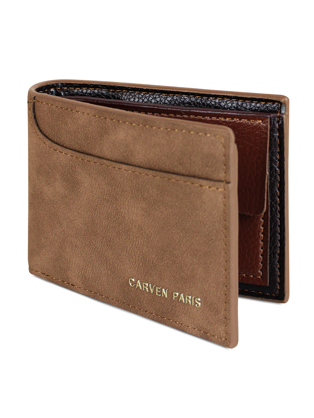 Billetera hombre Jack café con monedero Carven Paris