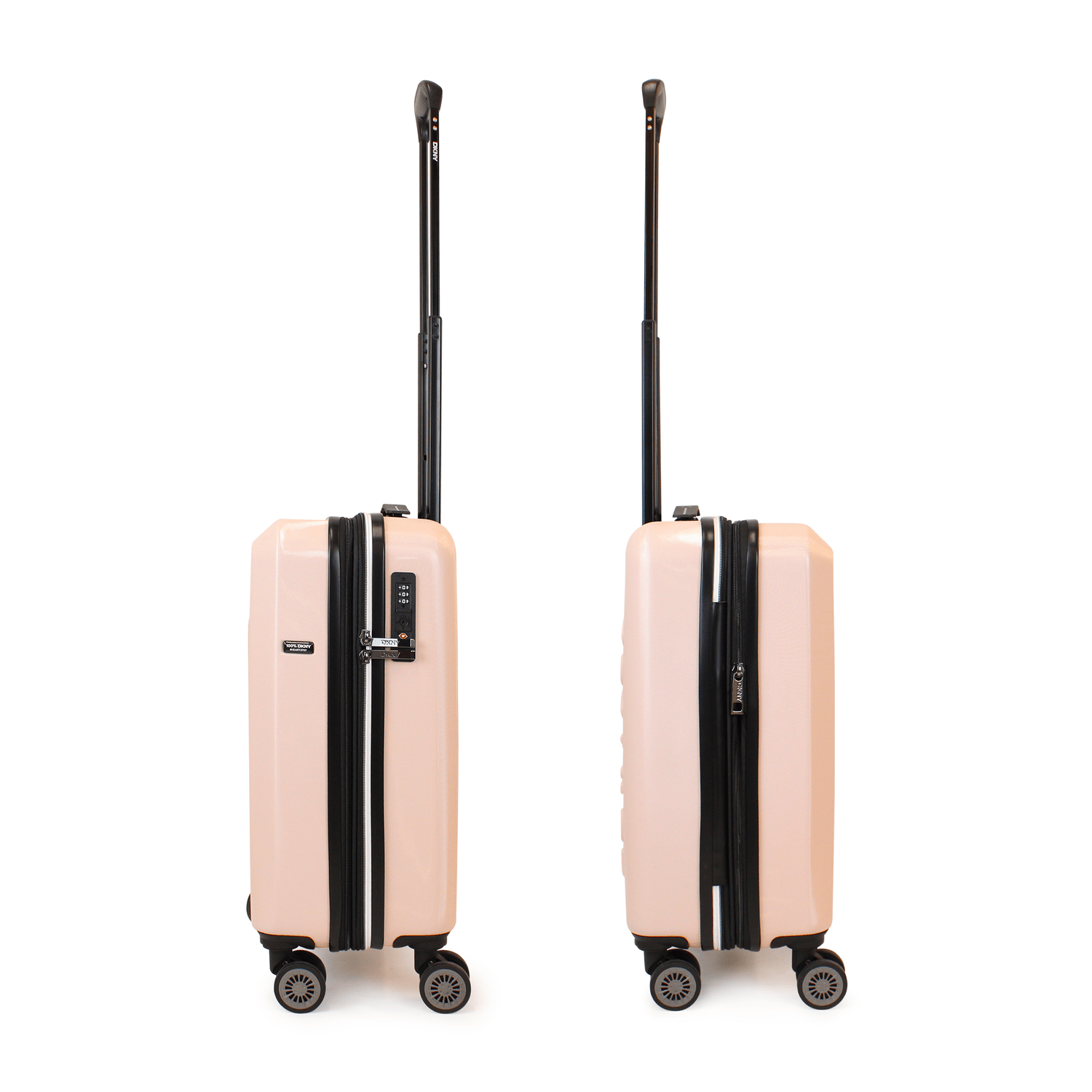 Maleta de cabina DKNY Luxe nude rosado