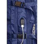 Mochila viaje Viral con usb azul