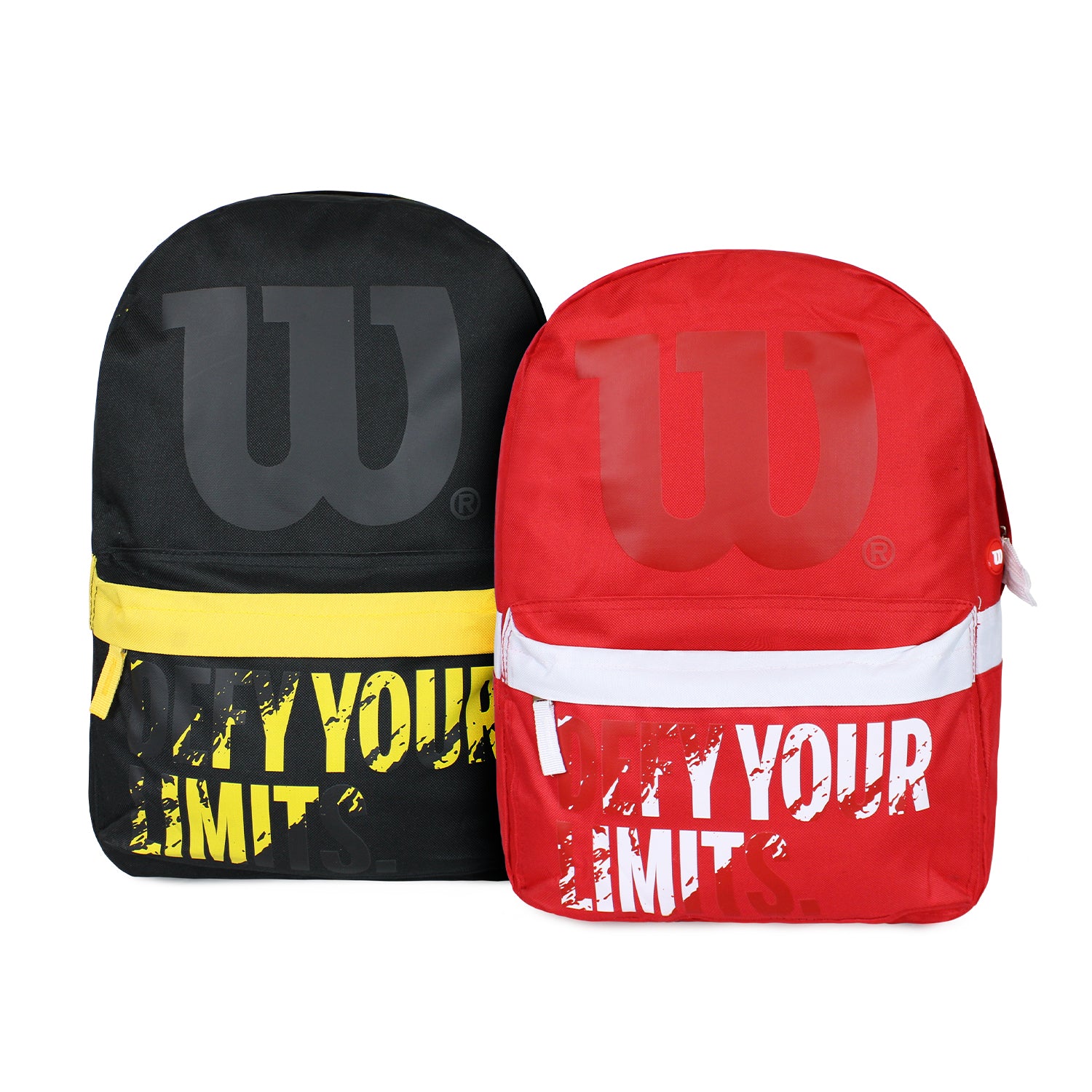 Pack Wilson 2 mochilas Defy roja y negra amarillo