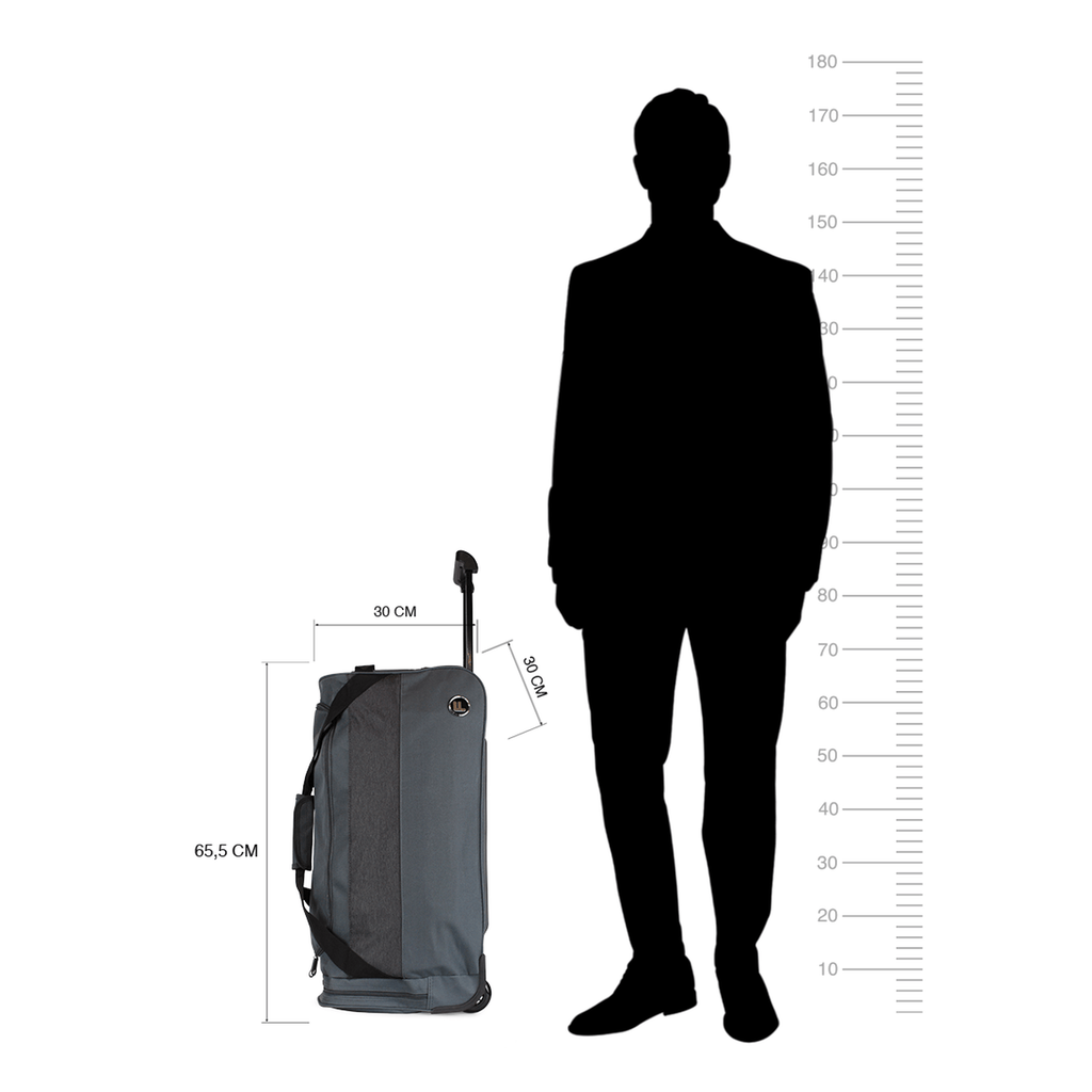 Bolso de viaje con ruedas Kross M 89 lts + Candado F gris