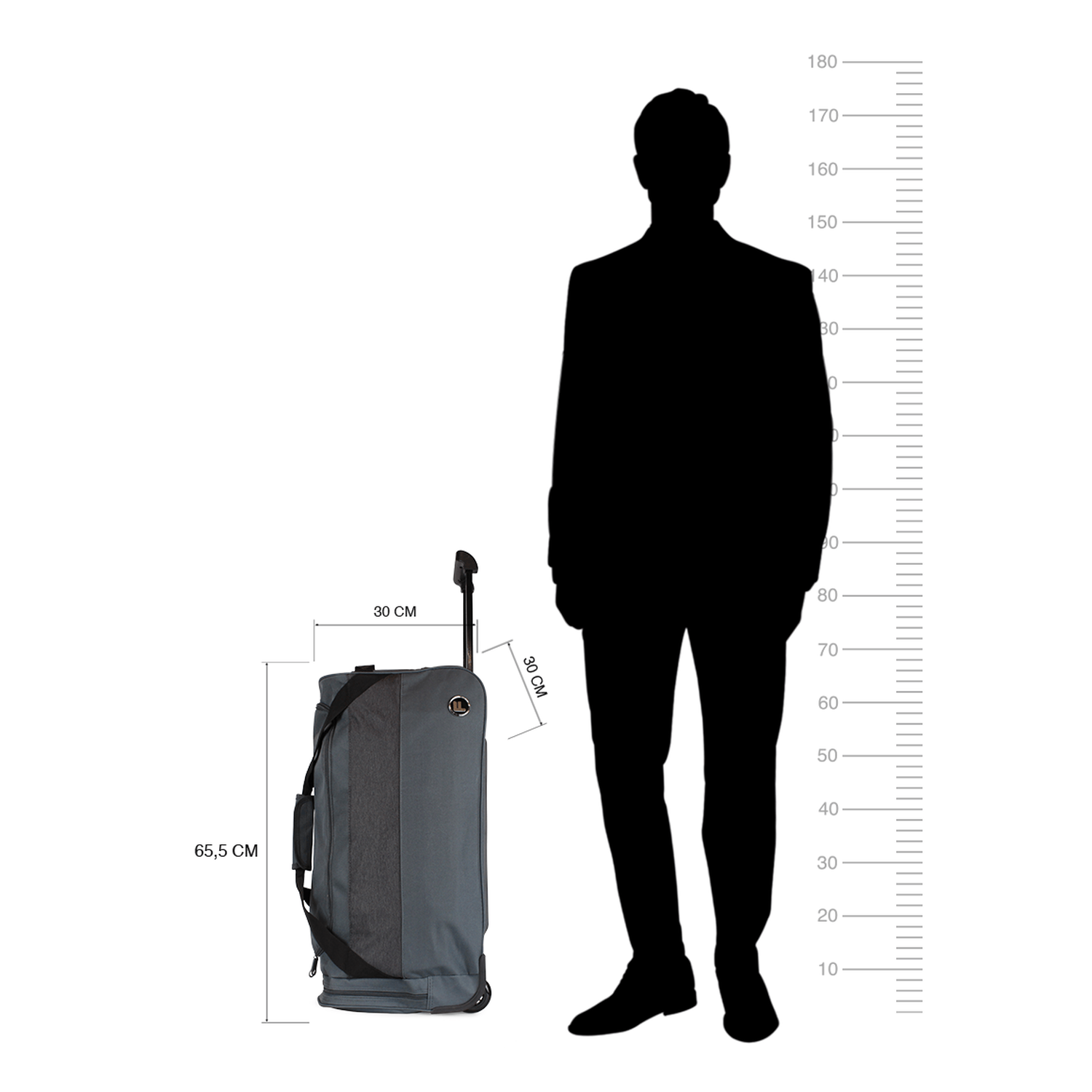 Bolso de viaje con ruedas Kross M 89 lts + Candado F gris