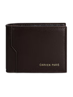 Billetera hombre Dante café oscuro con monedero  Carven Paris